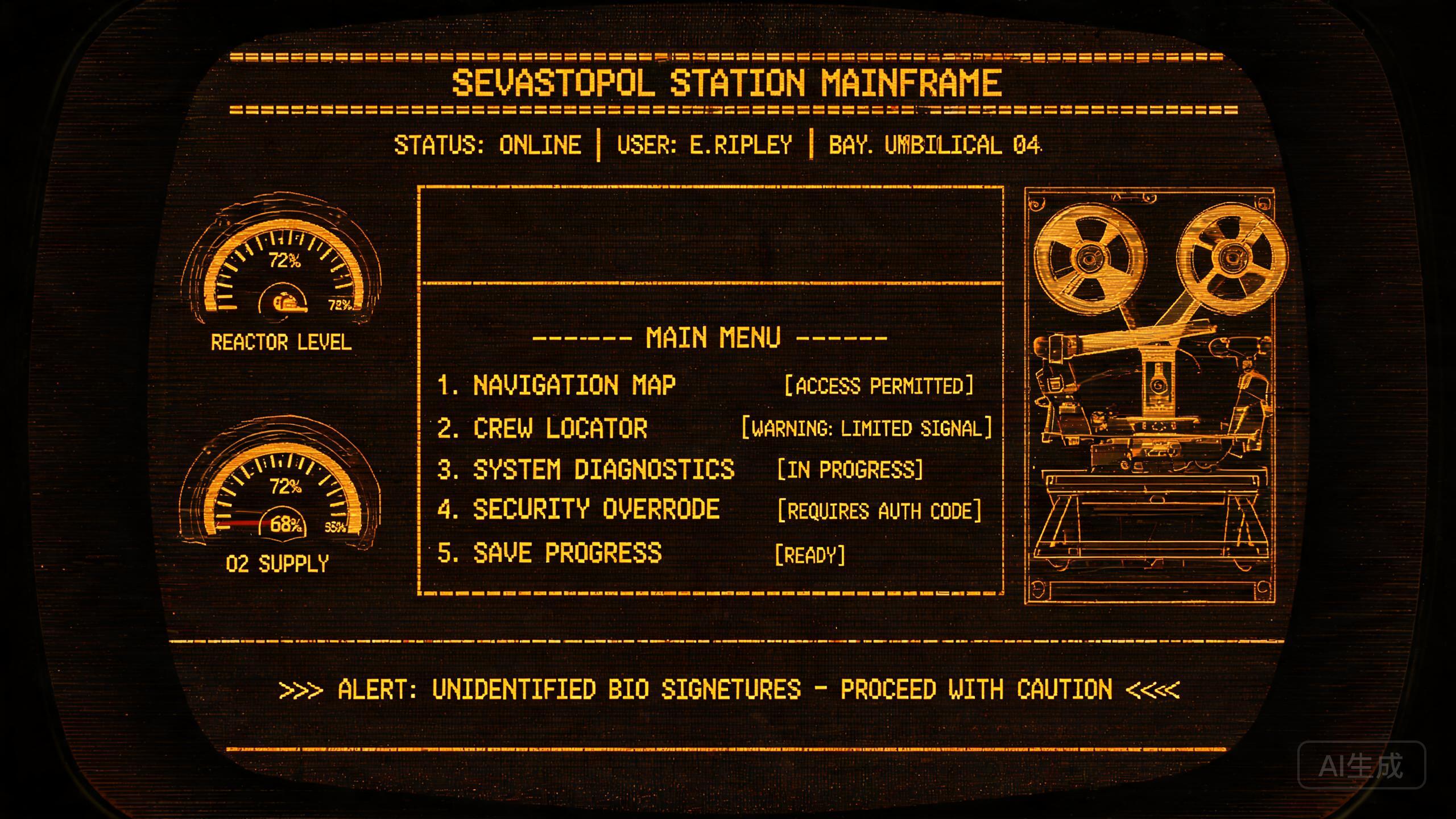 Alien Isolation 复古科幻 UI