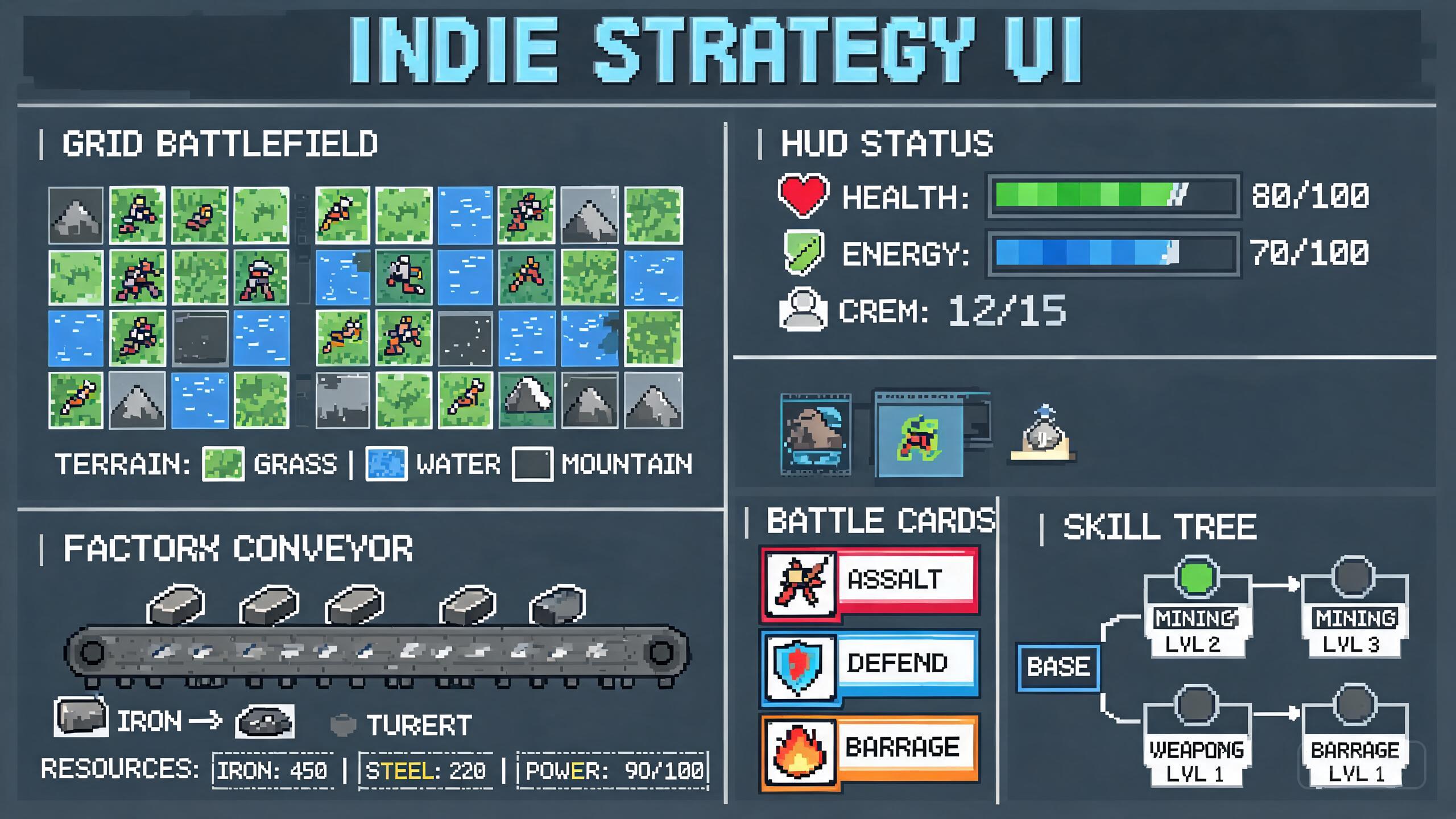 独立策略系 UI 设计参考